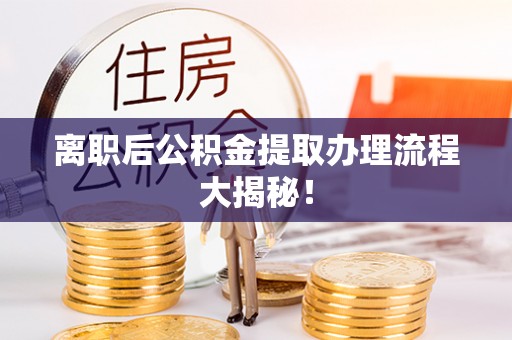 宁津离职后公积金提取办理流程大揭秘！